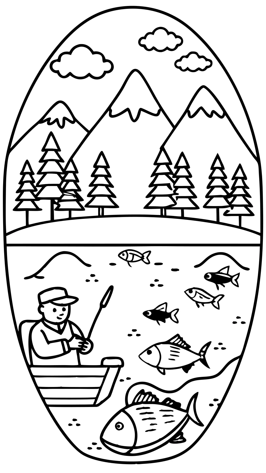 free coloring pages fishing